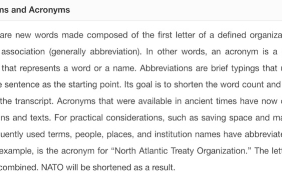 Kısaltmalar ve Anlamları